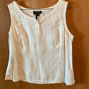 White linen Lauren top